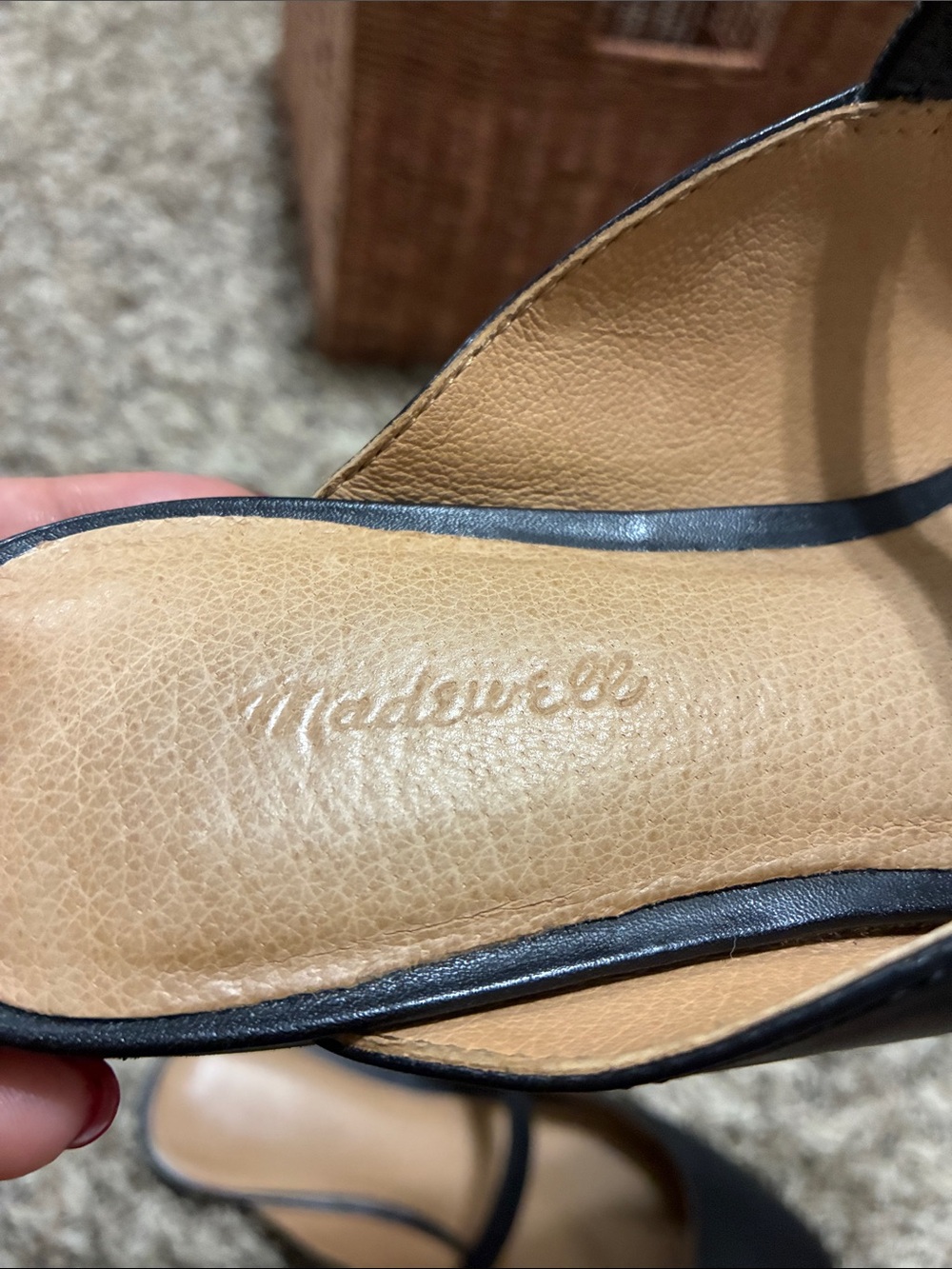 Madewell Black Leather Mary Jane Mules - Picture 2 of 13